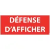 Panneau défense d'afficher
