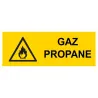 Panneau danger gaz propane