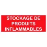 Panneau stockage de produits inflammables