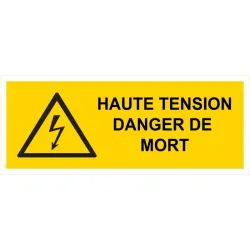 Panneau haute tension danger de mort