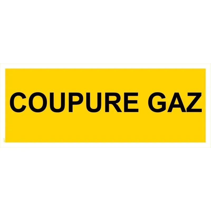 Panneau coupure gaz