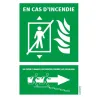 Panneau consignes de sécurité ascenseur droite