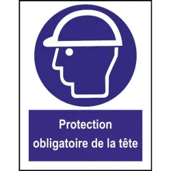 Panneau protection obligatoire de la tête