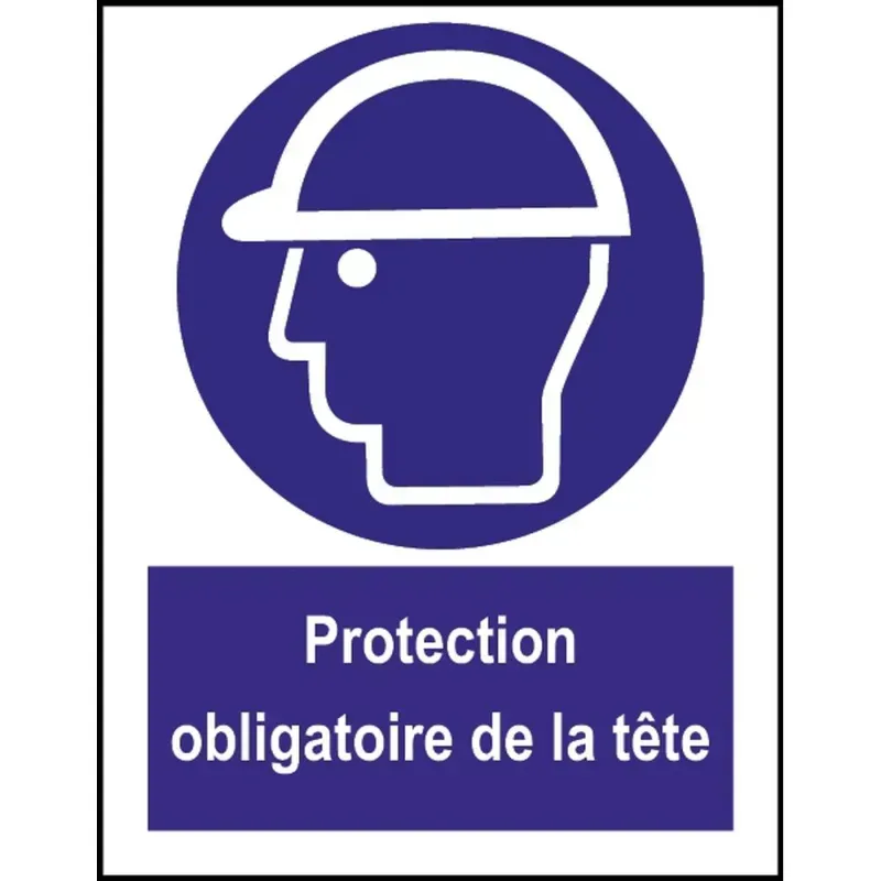 Panneau protection obligatoire de la tête