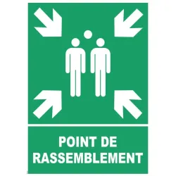 Panneau point de rassemblement avec picto