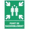 Panneau point de rassemblement avec picto