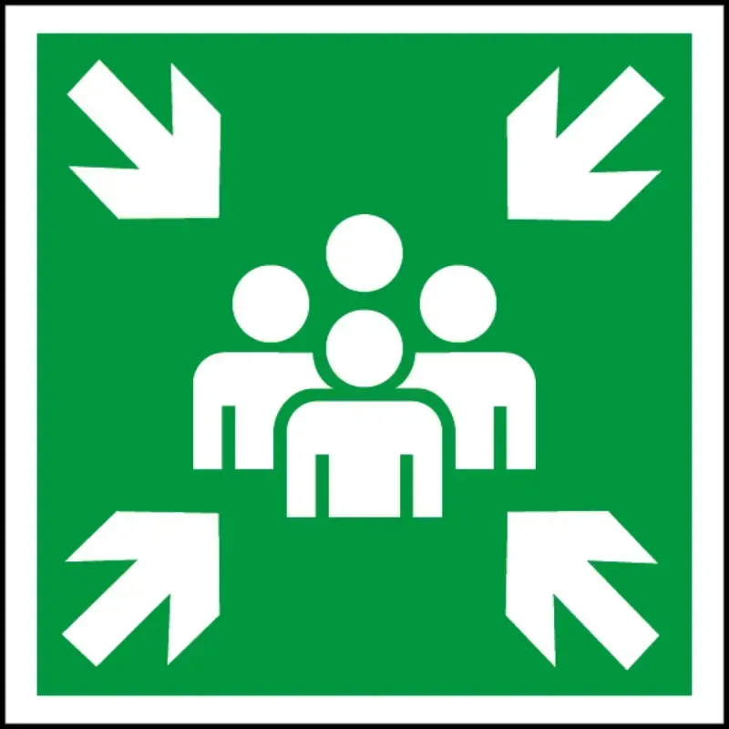 Panneau picto point de rassemblement