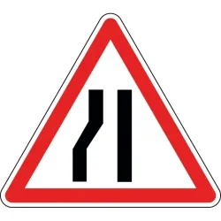 Panneau chaussée rétrécie par la gauche - A3b