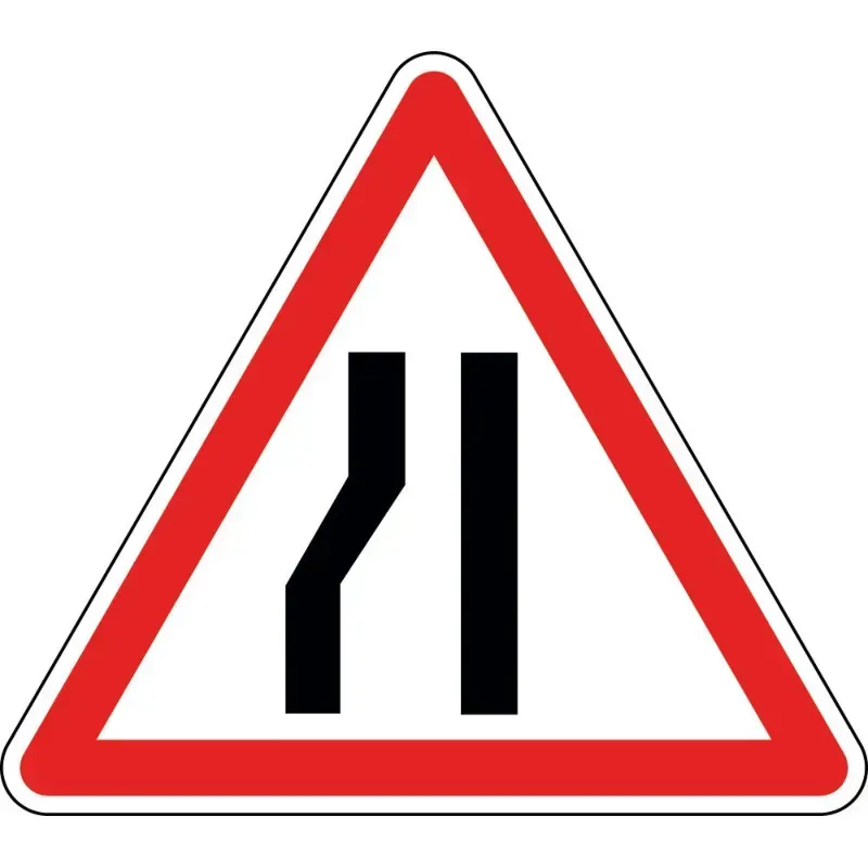 Panneau chaussée rétrécie par la gauche - A3b