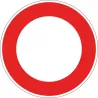 Panneau circulation interdite à tout véhicule dans les 2 sens - B0
