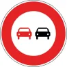 Panneau B3 - Interdiction de dépasser tous les véhicules à moteur