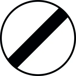 Panneau B31 - Fin de toutes les interdictions précédemment signalées