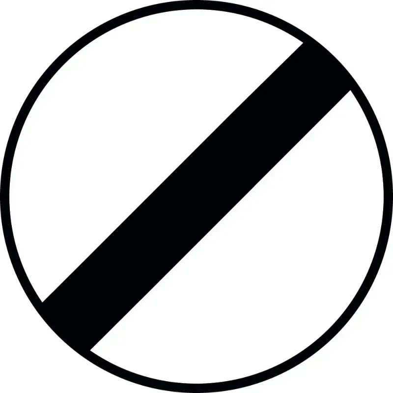 Panneau B31 - Fin de toutes les interdictions précédemment signalées