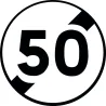 Panneau fin de limitation de vitesse - B33 - Personnalisable