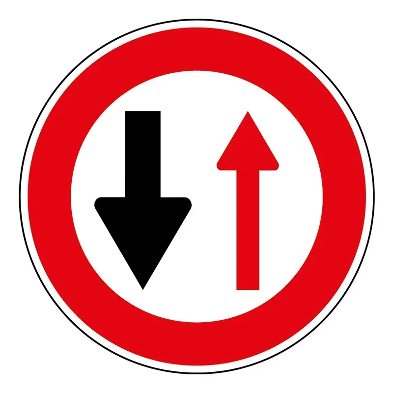 Panneau temporaire BK15 céder la priorité au sens inverse