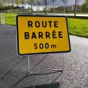 Panneau route barrée KC121P temporaire
