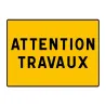 Panneau attention travaux KC122P temporaire