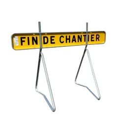 Lot de 2 supports pour panneau de chantier