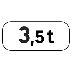 Panonceau tonnage 3.5 T - M4f