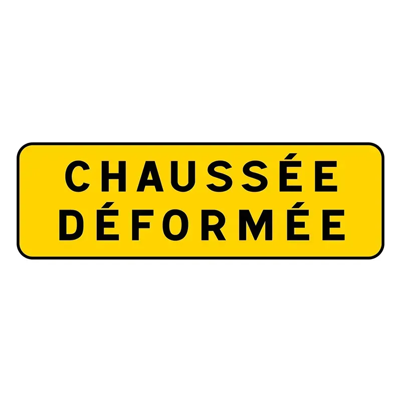 Panonceau jaune texte à personnaliser KM9