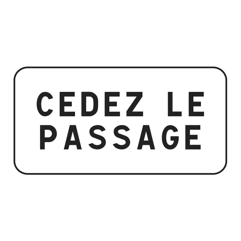 Panonceau céder le passage - M9c