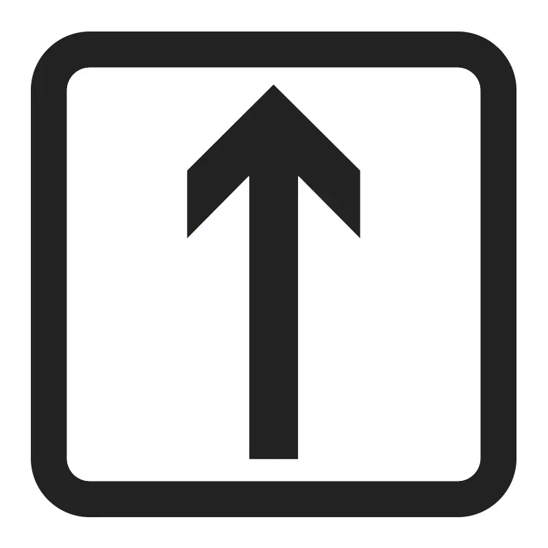 Panonceau directionnel avec flèche vers le haut MFa