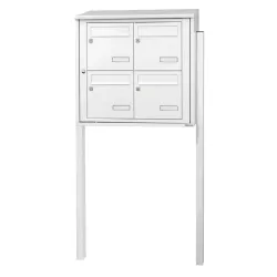 Bloc boite aux lettres extérieur sur pieds à sceller - Leabox acier