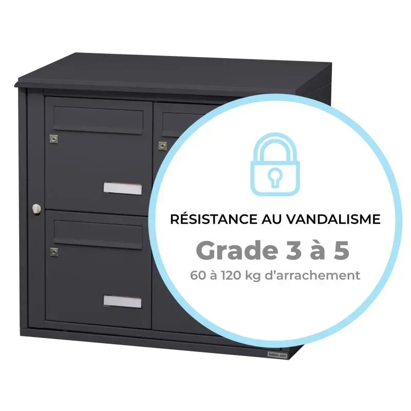 Bloc boite aux lettres extérieur - Leabox acier