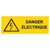 Panneau signalétique danger électrique format 20 x 8 cm