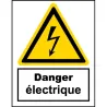 Panneau danger électrique avec pictogramme format A3