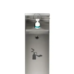 Station de désinfection des mains - Commande au coude
