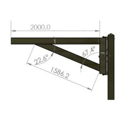 Barrière ouvrante double sans poteau de réception