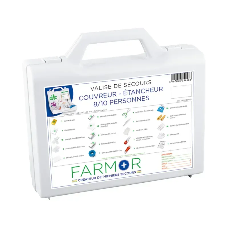 Valise de secours couvreur &amp; étancheur 8 à 10 personnes