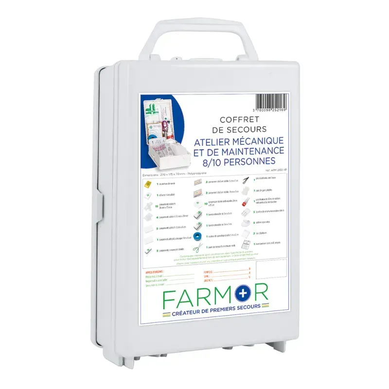 Coffret de secours atelier mécanique 8 à 10 personnes