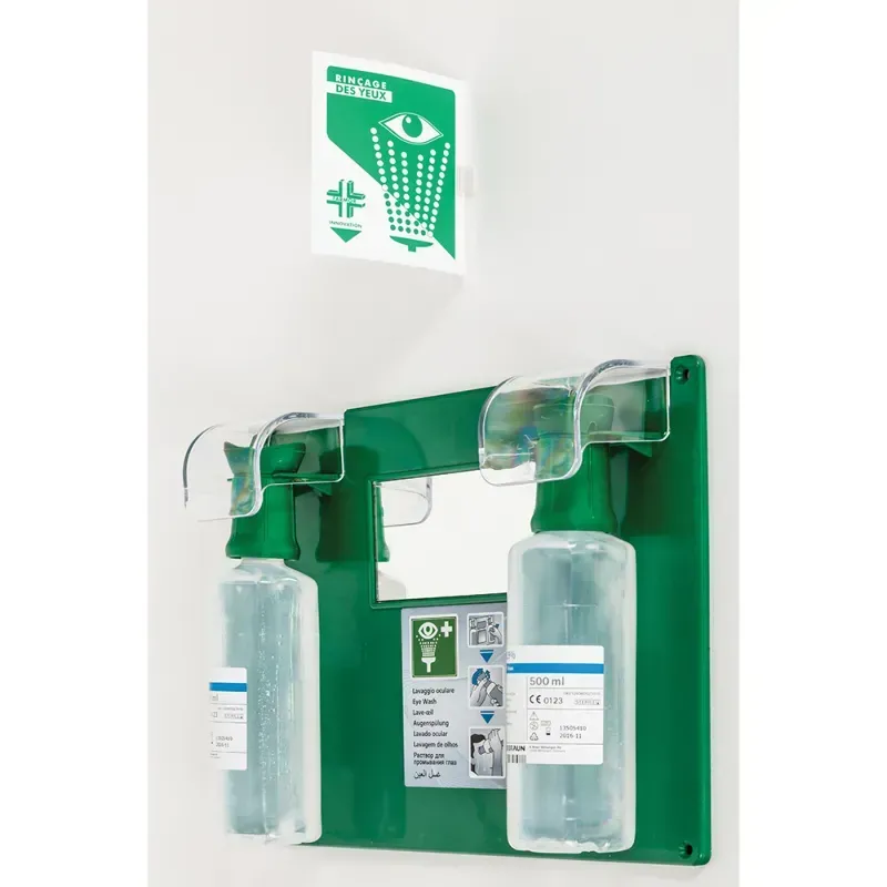 Station oculaire murale de 2 flacons