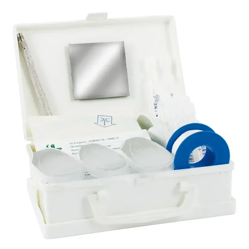 Coffret de secours lave oeil avec ou sans stylo oculaire