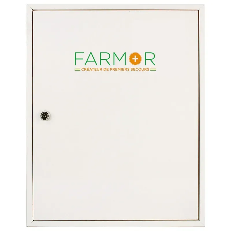 Armoire à pharmacie 1 porte en tôle vide