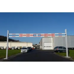 Portique parking double lisse réglable en hauteur et largeur HBS200