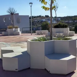 Jardinière monobloc en béton - Dynamic