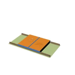 Bac à sable avec couverture sur rail