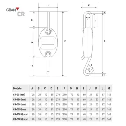 Crochet peseur CR
