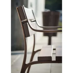 Banc Citizen - Pieds en fonte et lattes en bois tropical