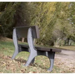 Banc Cantabrico Benito UM381 en fonte et lattes en bois exotique