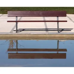 Banc Cantabrico Benito UM381 en fonte et lattes en bois exotique