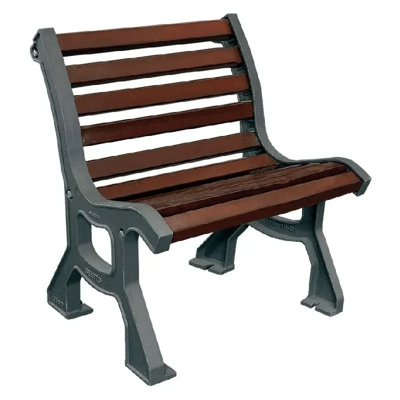 Chaise Roda Benito UM320S en fonte et lattes en bois exotique