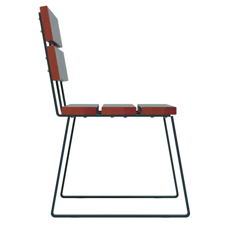 Banc Rossignol Ballade d'extérieur en bois avec pieds acier