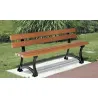 Banc public en bois de pin ou exotique Madrid