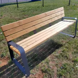 Banc en bois et métal design Easy pour collectivités