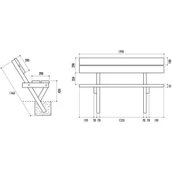 Banc en bois Offenbourg