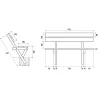 Banc public Offenbourg en bois de pin classe 4 autoclave